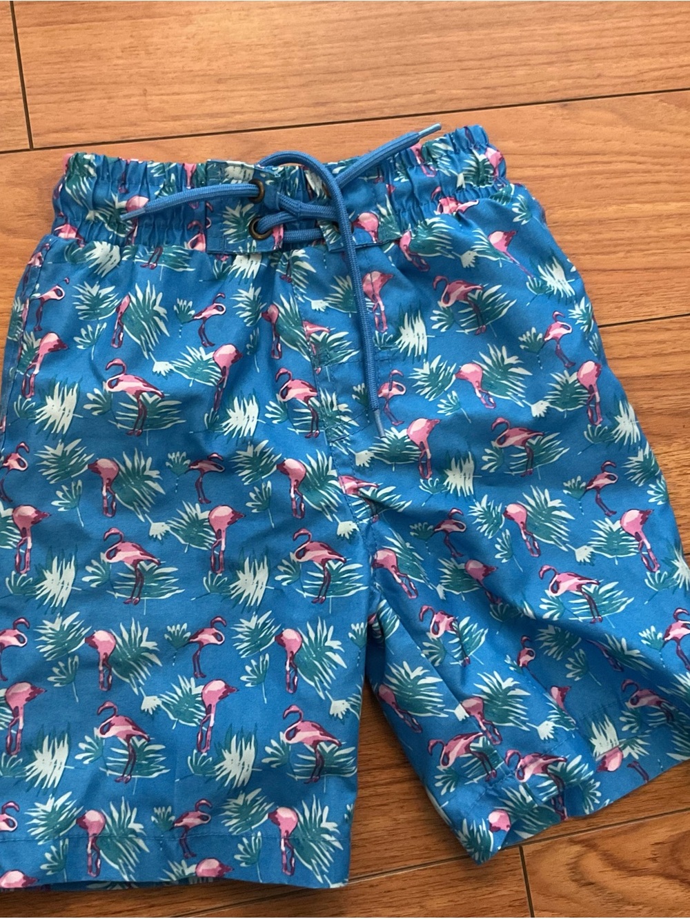 Boy Blue Flamingo Print Swim Shorts Size 5